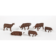H0 Kühe - Cows (brown, white)